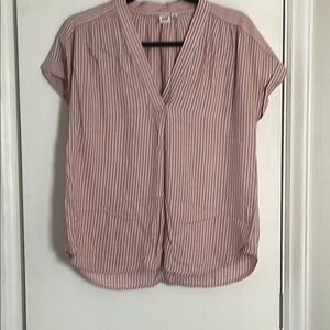 GAP Pink Striped Button Down Shirt